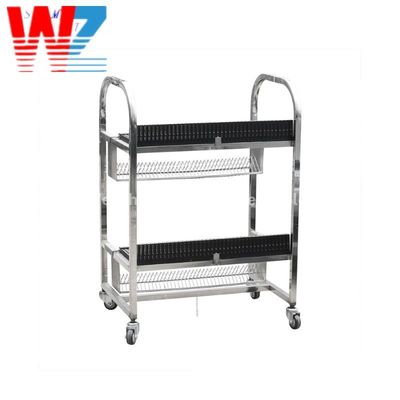 SMT เครื่อง Fuji feeder Cart ชั้นสองสแตนเลสสแตนเลส feeder รถขนของสําหรับ Fuji